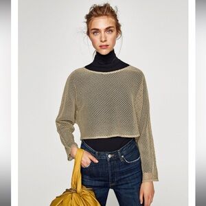 Zara Khaki Knit Top